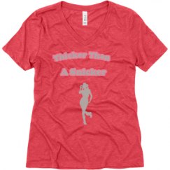 Ladies Relaxed Fit Super Soft Triblend V-Neck Tee