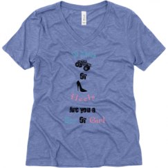 Ladies Relaxed Fit Super Soft Triblend V-Neck Tee