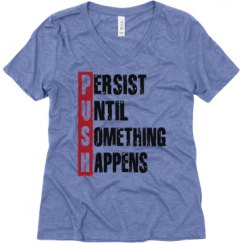 Ladies Relaxed Fit Super Soft Triblend V-Neck Tee