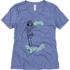 Ladies Relaxed Fit Super Soft Triblend V-Neck Tee