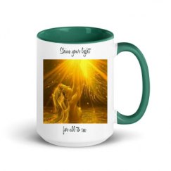 15oz Ceramic Mug with Color Inside