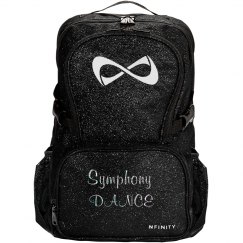 Black and Silver Glitter Backpack