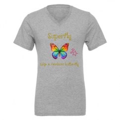 Unisex CVC Jersey V-Neck T-Shirt