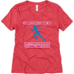 Ladies Relaxed Fit Super Soft Triblend V-Neck Tee