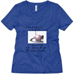 Ladies Relaxed Fit V-Neck Tee
