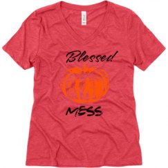 Ladies Relaxed Fit Super Soft Triblend V-Neck Tee