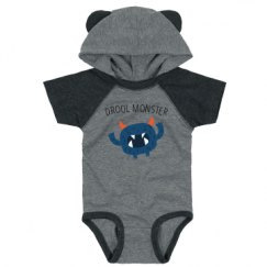 Infant Hooded Raglan Bodysuit with Ears