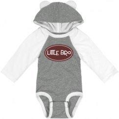 Infant Hooded Long Sleeve Raglan Bodysuit with Ears