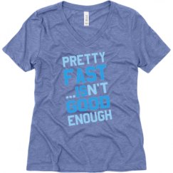 Ladies Relaxed Fit Super Soft Triblend V-Neck Tee