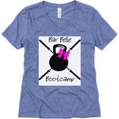 Ladies Relaxed Fit Super Soft Triblend V-Neck Tee