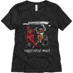 Ladies Relaxed Fit Super Soft Triblend V-Neck Tee