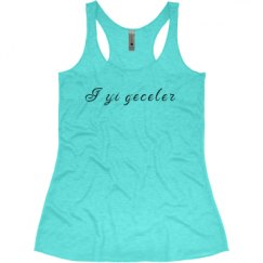 Ladies Slim Fit Super Soft Racerback Triblend Tank