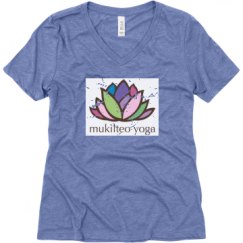 Ladies Relaxed Fit Super Soft Triblend V-Neck Tee