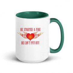 15oz Ceramic Mug with Color Inside