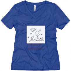 Ladies Relaxed Fit V-Neck Tee