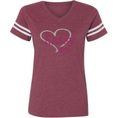 Ladies Relaxed Fit Vintage Sports Tee