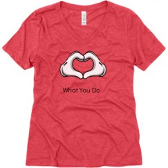 Ladies Relaxed Fit Super Soft Triblend V-Neck Tee