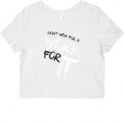 Ladies Slim Fit Crop Top Tee