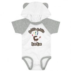 Infant Hooded Raglan Bodysuit with Ears