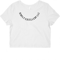 Ladies Slim Fit Crop Top Tee