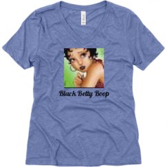 Ladies Relaxed Fit Super Soft Triblend V-Neck Tee