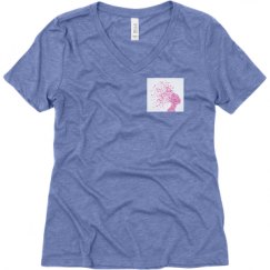 Ladies Relaxed Fit Super Soft Triblend V-Neck Tee