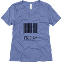 Ladies Relaxed Fit Super Soft Triblend V-Neck Tee