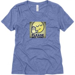 Ladies Relaxed Fit Super Soft Triblend V-Neck Tee