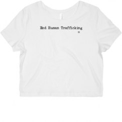 Ladies Slim Fit Crop Top Tee