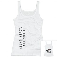 Count Impact, Not Profit Women's Fitted Tank
