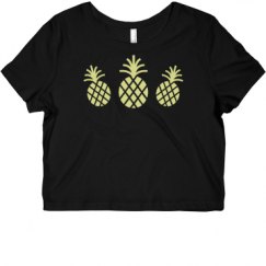 Ladies Slim Fit Crop Top Tee