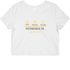 Ladies Slim Fit Crop Top Tee