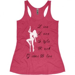 Ladies Slim Fit Super Soft Racerback Triblend Tank