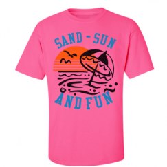 Unisex Ultra Cotton Safety Neon Crewneck Tee