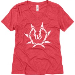 Ladies Relaxed Fit Super Soft Triblend V-Neck Tee