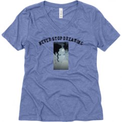 Ladies Relaxed Fit Super Soft Triblend V-Neck Tee