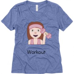 Ladies Relaxed Fit Super Soft Triblend V-Neck Tee