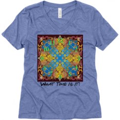 Ladies Relaxed Fit Super Soft Triblend V-Neck Tee