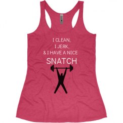Ladies Slim Fit Super Soft Racerback Triblend Tank