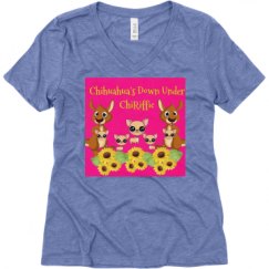 Ladies Relaxed Fit Super Soft Triblend V-Neck Tee