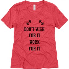 Ladies Relaxed Fit Super Soft Triblend V-Neck Tee