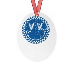 Metal Oval Christmas Ornament