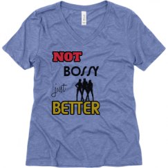 Ladies Relaxed Fit Super Soft Triblend V-Neck Tee