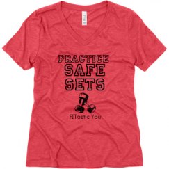 Ladies Relaxed Fit Super Soft Triblend V-Neck Tee