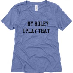 Ladies Relaxed Fit Super Soft Triblend V-Neck Tee