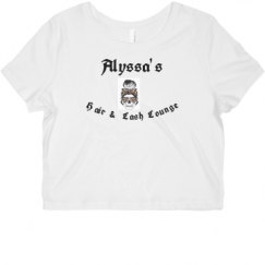 Ladies Slim Fit Crop Top Tee