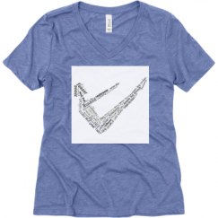 Ladies Relaxed Fit Super Soft Triblend V-Neck Tee