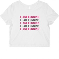 Ladies Slim Fit Crop Top Tee