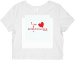 Ladies Slim Fit Crop Top Tee