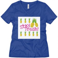 Ladies Relaxed Fit V-Neck Tee